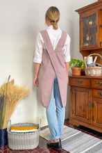 Load image into Gallery viewer, 100% Linen Japanese Apron in Oyster Rose