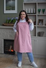 Load image into Gallery viewer, 100% Linen Japanese Apron in Pink