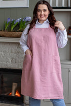 Load image into Gallery viewer, 100% Linen Japanese Apron in Pink