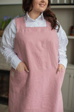 Load image into Gallery viewer, 100% Linen Japanese Apron in Pink