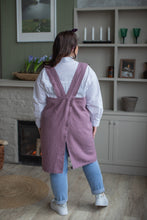 Load image into Gallery viewer, 100% Linen Japanese Apron in Lavender