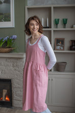Load image into Gallery viewer, 100% Linen French Apron in Pink