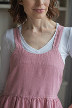 Load image into Gallery viewer, 100% Linen French Apron in Pink