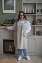 Load image into Gallery viewer, 100% Linen Japanese Apron in Natural