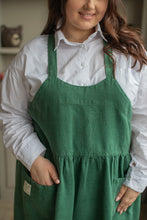 Load image into Gallery viewer, 100% Linen French Apron in Pine Green