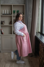 Load image into Gallery viewer, 100% Linen French Apron in Pink
