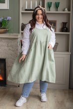 Load image into Gallery viewer, 100% Linen French Apron in Sage
