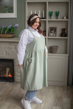 Load image into Gallery viewer, 100% Linen French Apron in Sage