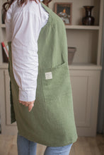 Load image into Gallery viewer, 100% Linen Japanese Apron in Thyme
