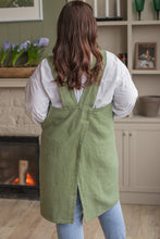 Load image into Gallery viewer, 100% Linen Japanese Apron in Thyme
