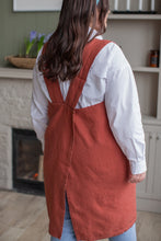 Load image into Gallery viewer, 100% Linen Japanese Apron in Terracotta