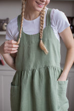 Load image into Gallery viewer, 100% Linen French Apron in Thyme