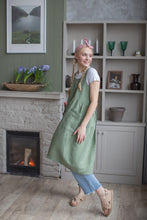 Load image into Gallery viewer, 100% Linen French Apron in Thyme