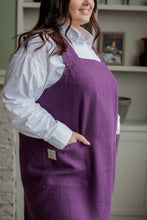 Load image into Gallery viewer, 100% Linen Japanese Apron in Violet