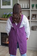 Load image into Gallery viewer, 100% Linen Japanese Apron in Violet