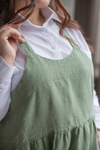 Load image into Gallery viewer, 100% Linen French Apron in Thyme