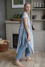 Load image into Gallery viewer, 100% Linen Cottage Dress Apron in Light Blue
