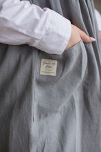 Load image into Gallery viewer, 100% Linen Cottage Dress Apron in BlueGrey
