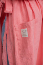 Load image into Gallery viewer, 100% Linen Cottage Dress Apron in Coral