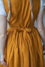 Load image into Gallery viewer, 100% Linen Cottage Dress Apron in Turmeric