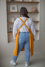 Load image into Gallery viewer, 100% Linen French Apron in Mustard Yellow
