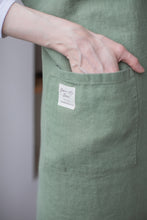Load image into Gallery viewer, 100% Linen Japanese Apron in Thyme