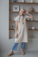 Load image into Gallery viewer, 100% Linen Japanese Apron in Ecru