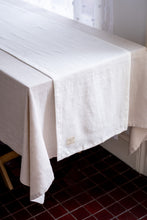 Load image into Gallery viewer, 100% Linen Table Runner in Simple White Medium