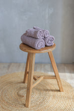 Load image into Gallery viewer, Linen Waffle Hand Towel in Lilac