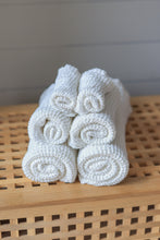 Load image into Gallery viewer, Linen Waffle Bath Towel in White