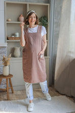Load image into Gallery viewer, 100% Linen Japanese Apron in Mauve