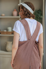 Load image into Gallery viewer, 100% Linen Japanese Apron in Mauve