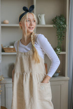 Load image into Gallery viewer, 100% Linen French Apron in Ecru