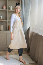 Load image into Gallery viewer, 100% Linen French Apron in Ecru