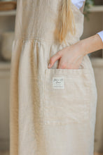 Load image into Gallery viewer, 100% Linen French Apron in Ecru