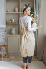 Load image into Gallery viewer, 100% Linen French Apron in Ecru