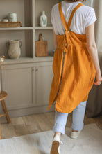 Load image into Gallery viewer, 100% Linen French Apron in Mustard Yellow