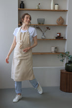 Load image into Gallery viewer, 100% Linen Italian Apron in Ecru