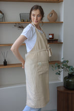 Load image into Gallery viewer, 100% Linen Italian Apron in Ecru