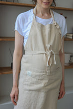 Load image into Gallery viewer, 100% Linen Italian Apron in Ecru