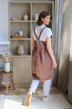 Load image into Gallery viewer, 100% Linen French Apron in Mauve
