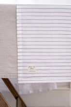 Load image into Gallery viewer, 100% Linen Table Runner in Ticking Stripe Medium