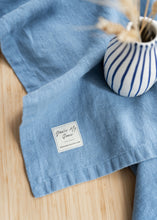Load image into Gallery viewer, 100% Linen Table Runner in Sky Blue Large