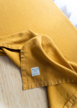 Load image into Gallery viewer, 100% Linen Table Runner in Mustard Yellow Large