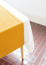 Load image into Gallery viewer, 100% Linen Table Runner in Mustard Yellow Medium