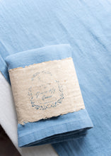 Load image into Gallery viewer, 100% Linen Table Runner in Sky Blue Large
