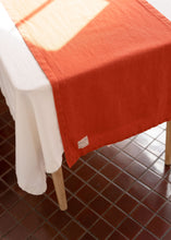 Load image into Gallery viewer, 100% Linen Table Runner in Salamander Orange Large
