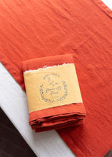 Load image into Gallery viewer, 100% Linen Table Runner in Salamander Orange Large