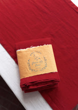 Load image into Gallery viewer, 100% Linen Table Runner in Christmas Red Large