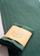 Load image into Gallery viewer, 100% Linen Table Runner in Pine Green Large